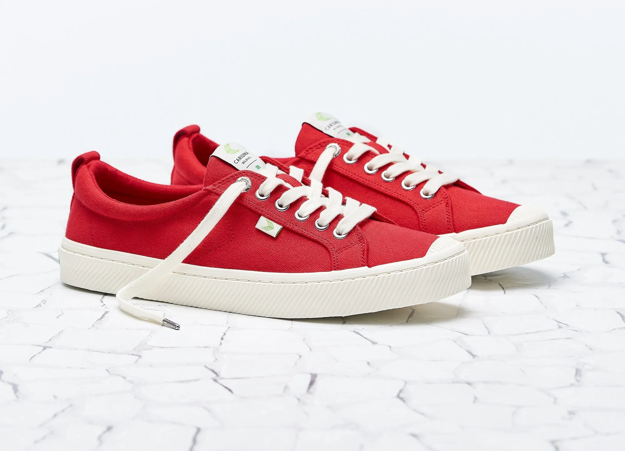 OCA Low Red Canvas Sneaker Women