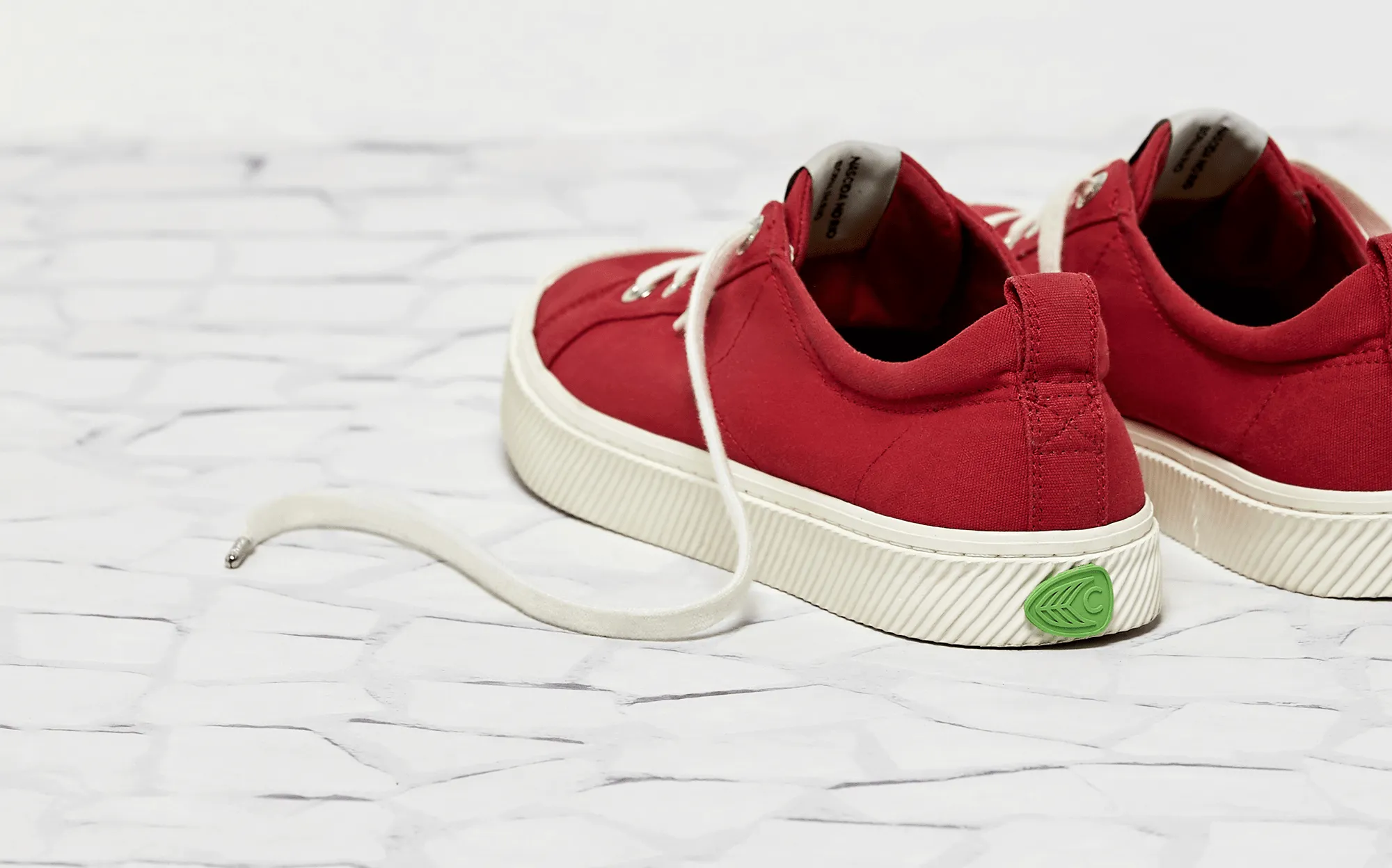 OCA Low Red Canvas Sneaker Women