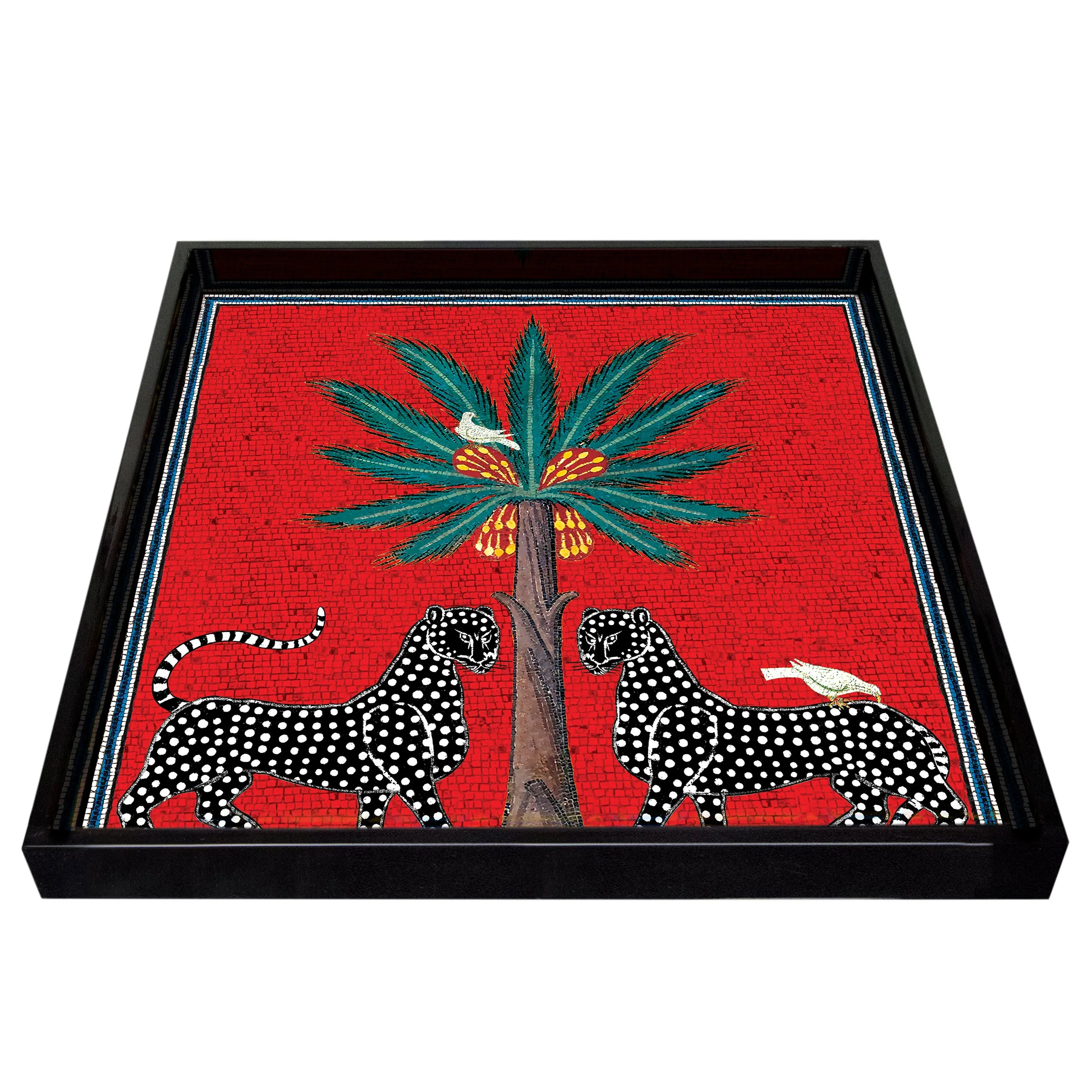 Ortigia Lacquer Tray Square Red