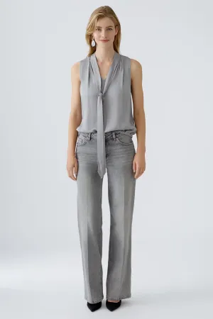 Oui Flare Mid-Waist Jeans Grey