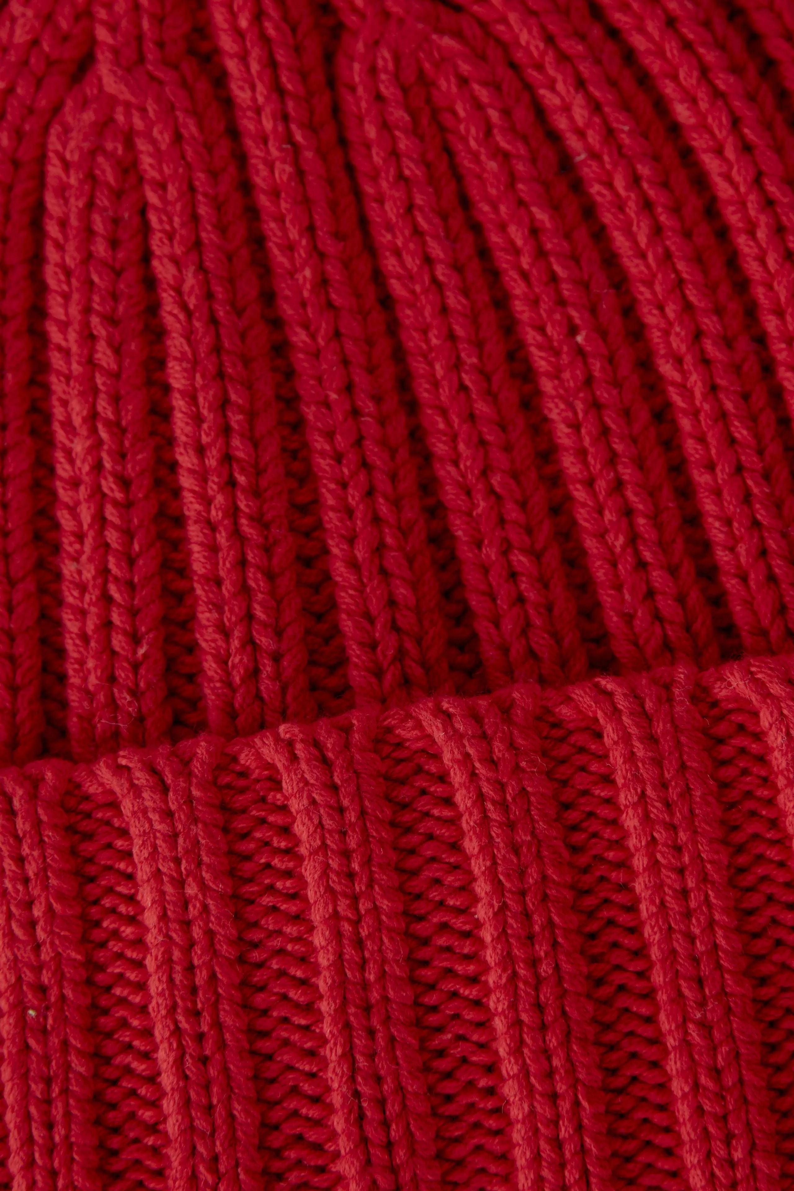 Oui Knitted Hat Red