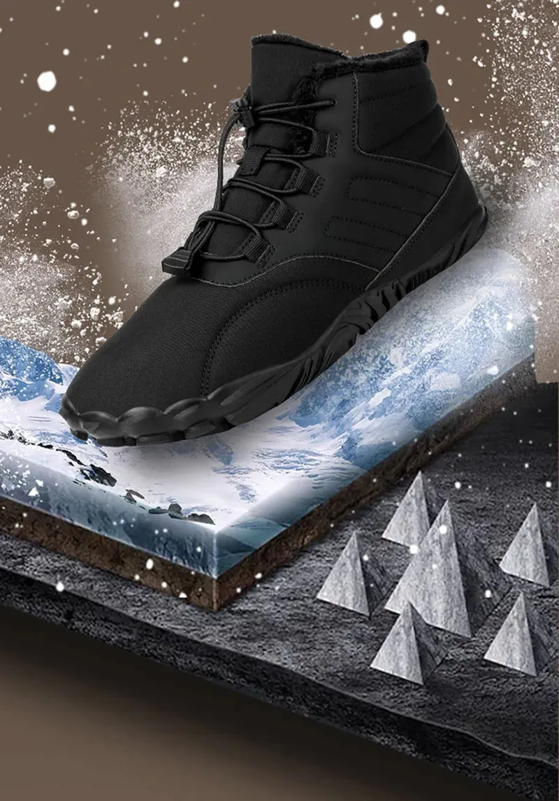 Outdoor Sports Cotton Shoes For Men And Women Winter Warm Slip-on Boots Wear-resistant Anti-ski Thickened Shoes Couple