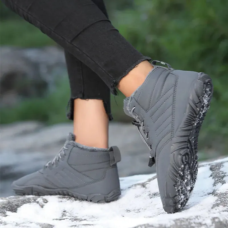 Outdoor Sports Cotton Shoes For Men And Women Winter Warm Slip-on Boots Wear-resistant Anti-ski Thickened Shoes Couple