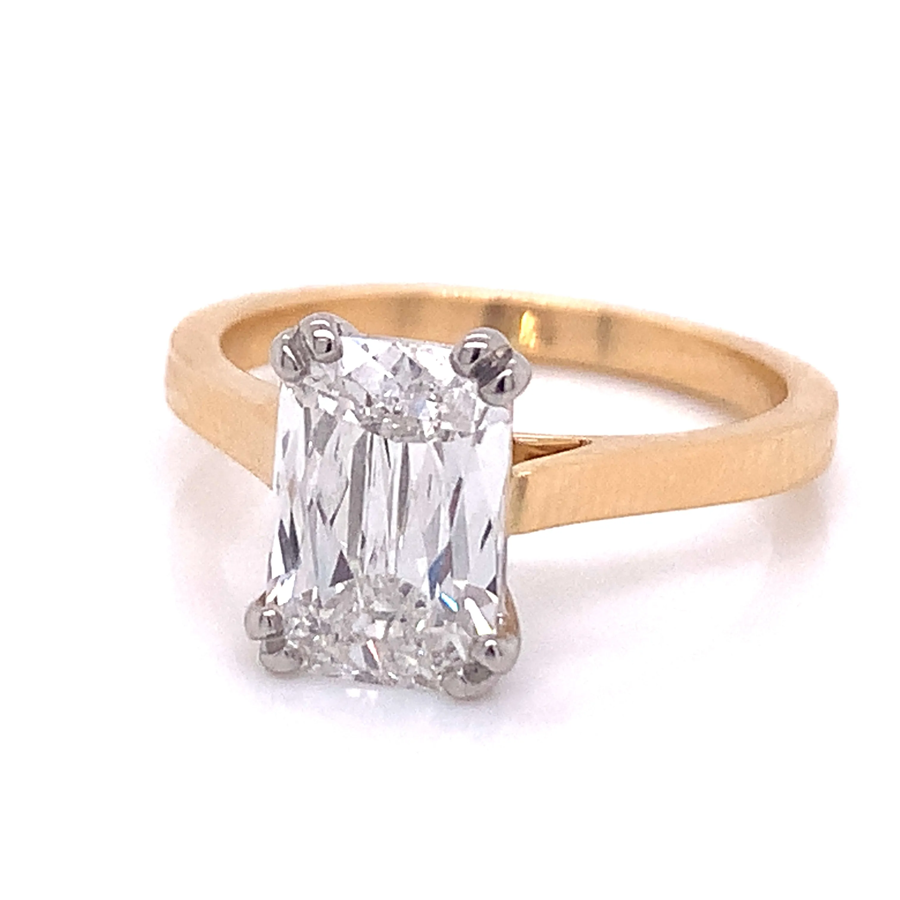 Paige - 18ct Yellow Gold Laboratory Grown 2.15ct Askoka Cut Engagement Ring