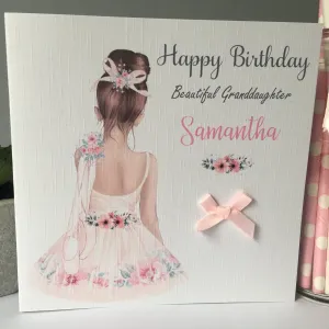 Personalised Birthday Card Ballet Girl