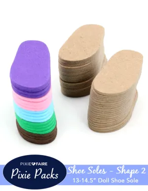 Pixie Packs SHAPE 2 Pre-cut Shoe Sole Foam and Chipboard Color Variety 2