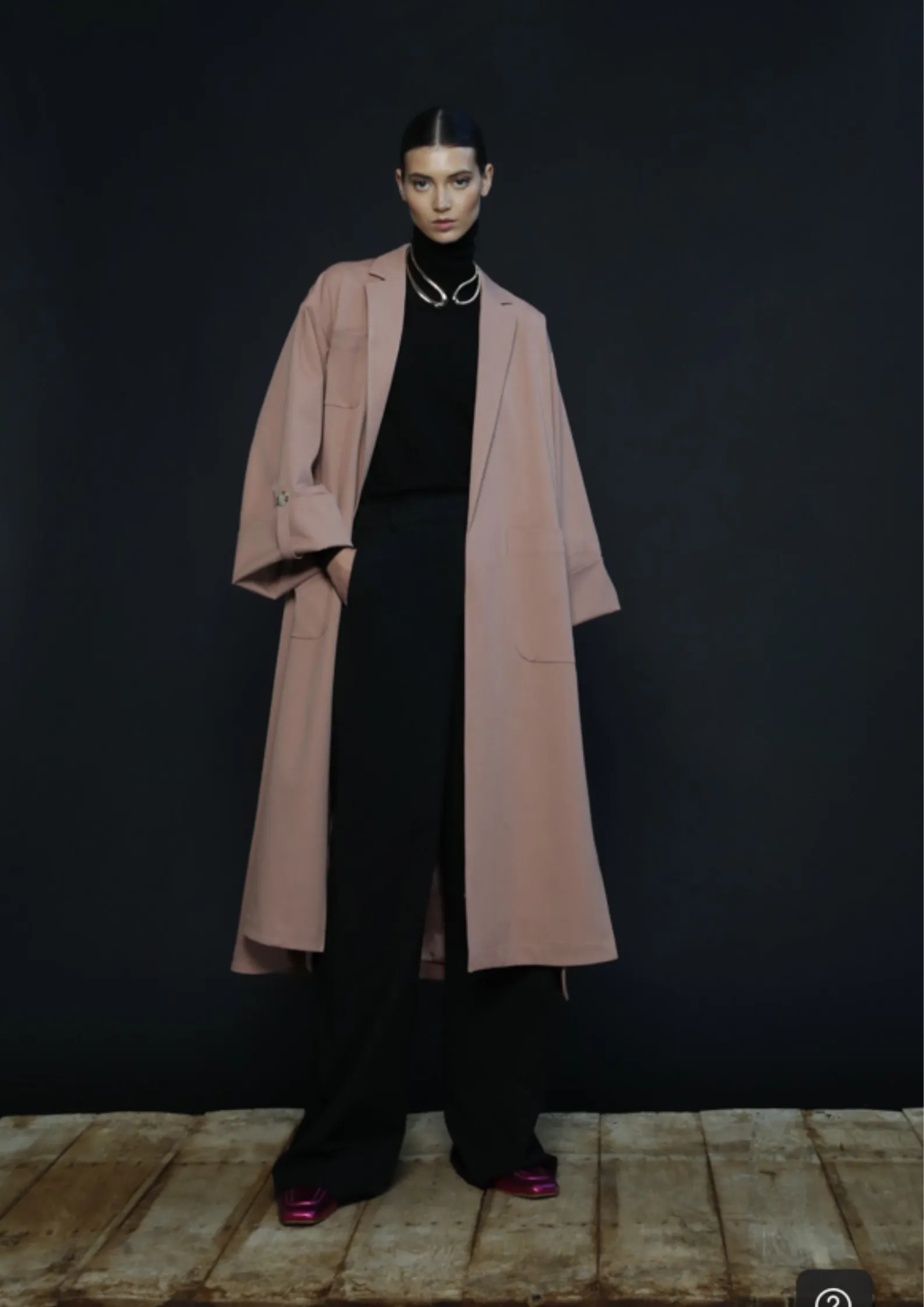 Psophia Long Coat Dusty Pink