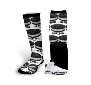 Retro 6 Reverse Oreo Lick My Kicks Socks