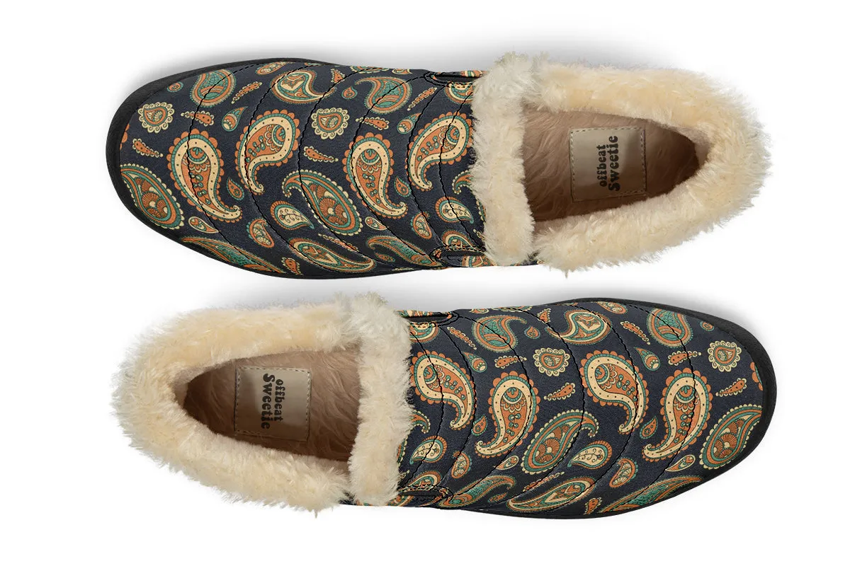 Retro Paisley Winter Shoes