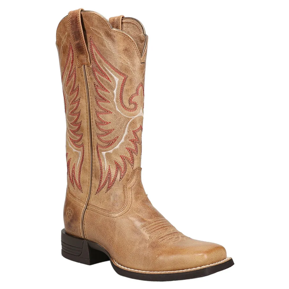 Rockdale Embroidery Square Toe Cowboy Boot