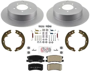 Rr Disc Brake Rotors and Brake Pads For Mitsubishi Outlander 10-2012 W/ 3rd Row