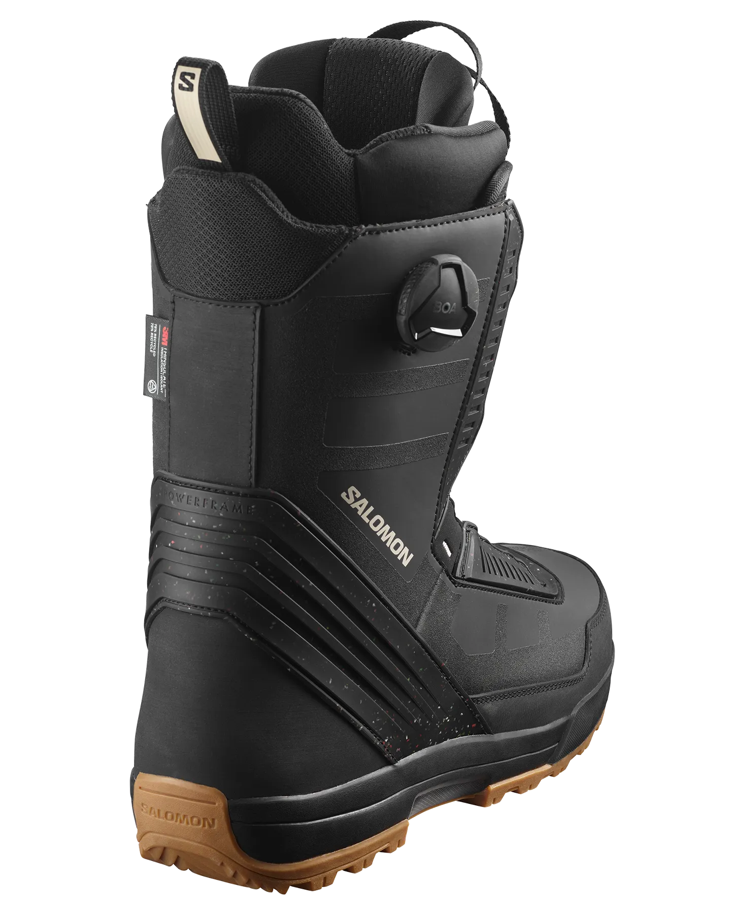 Salomon Malamute Dual Boa Snowboard Boots - Black / Black / Black - 2024