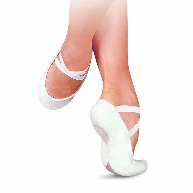 Sansha Pro 1C Canvas Split Sole Ballet Slippers - White