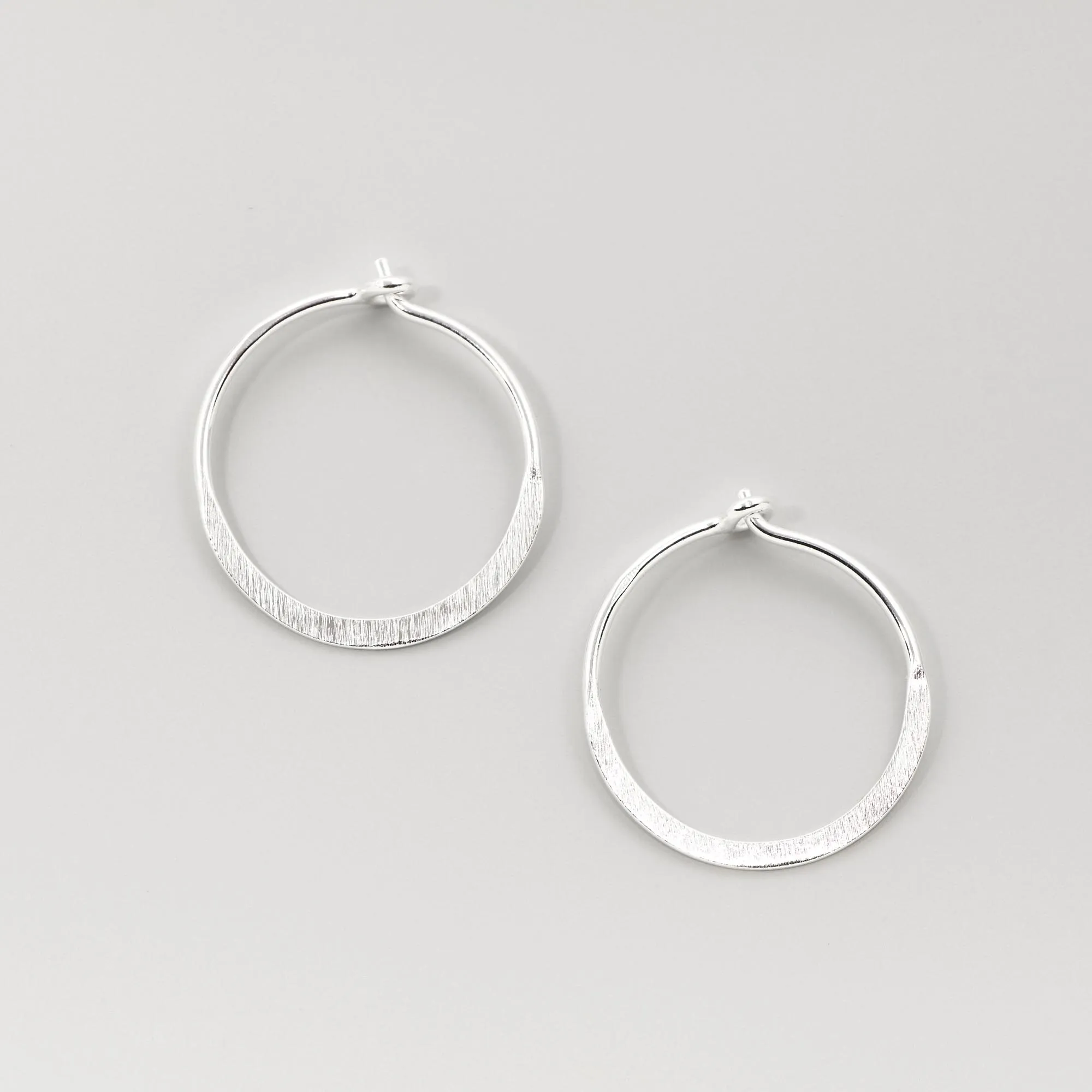 Satin Flat Hoops