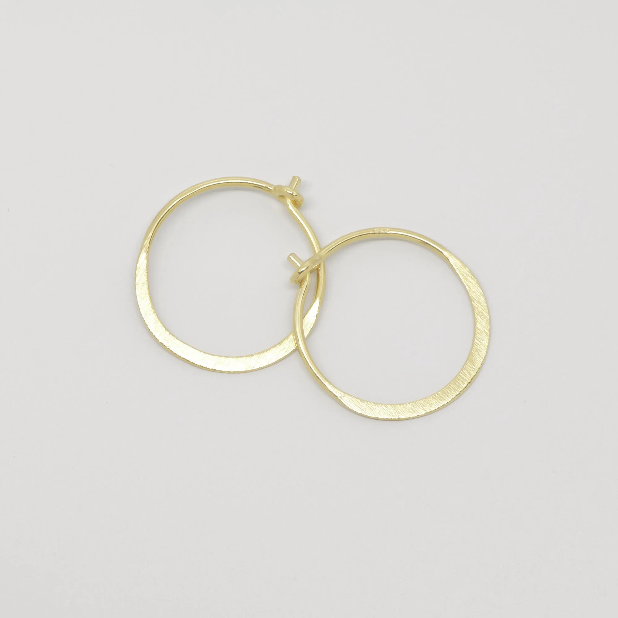 Satin Flat Hoops