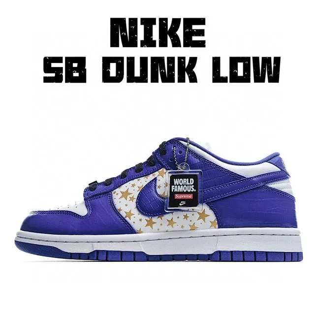 SCHNIKE SB DUNK Baja X Supremo Unisex Hombres Mujeres Zapatillas De Deporte Zapatos De Skate Zapatos