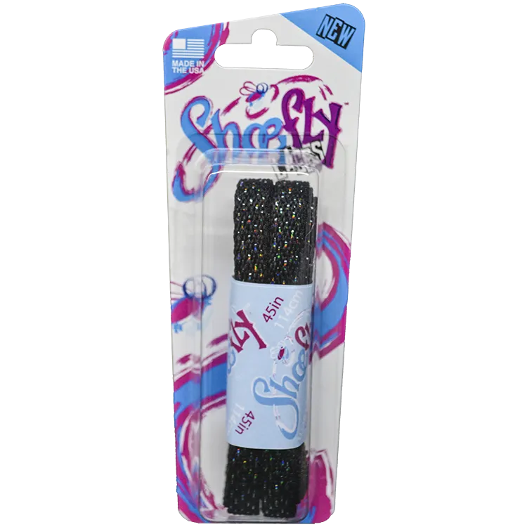 ShoeFlys ® Fashion Laces | Black Sparkle