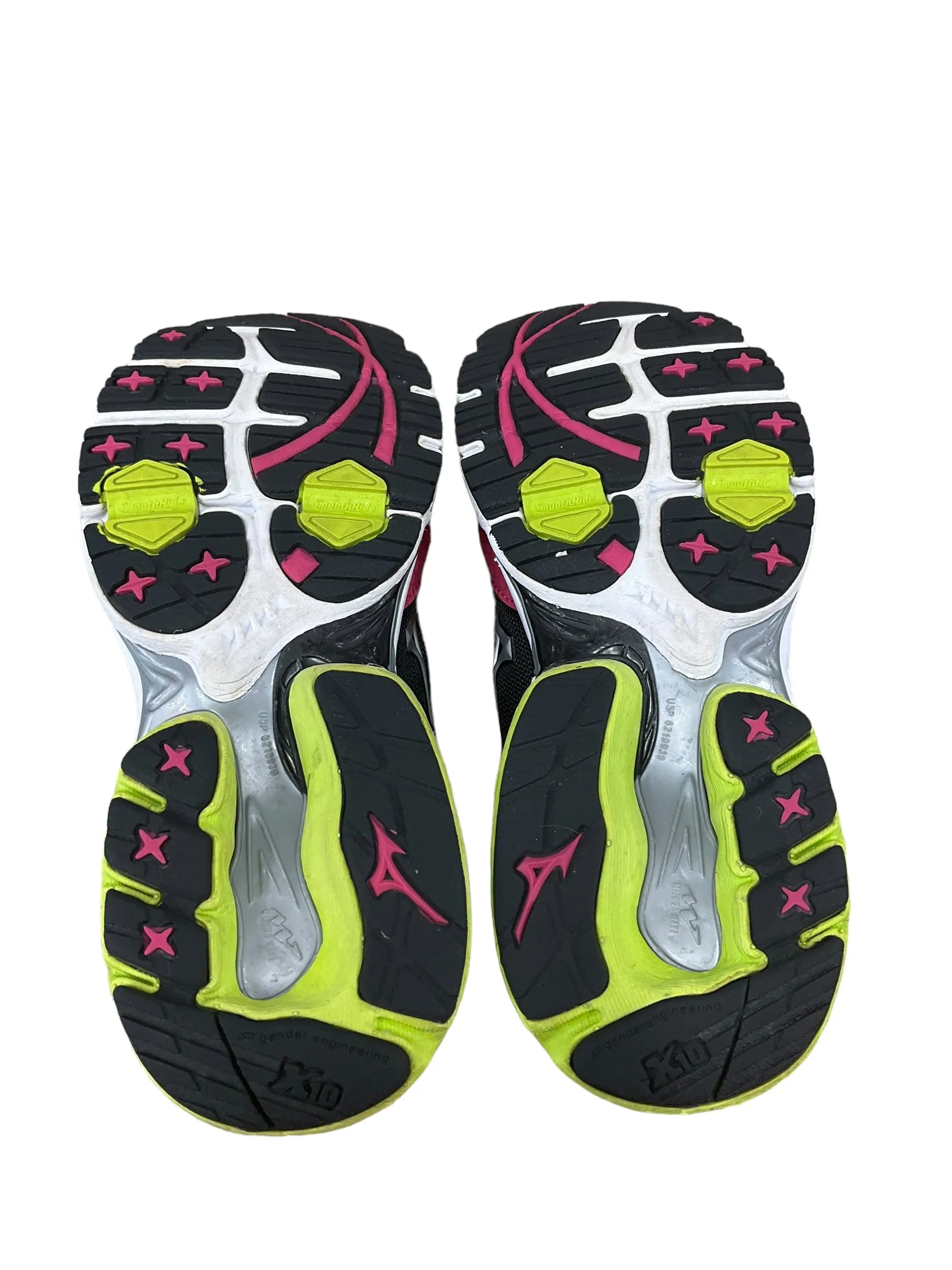 Shoes Athletic By Mizuno In Green & Pink, Size: 7