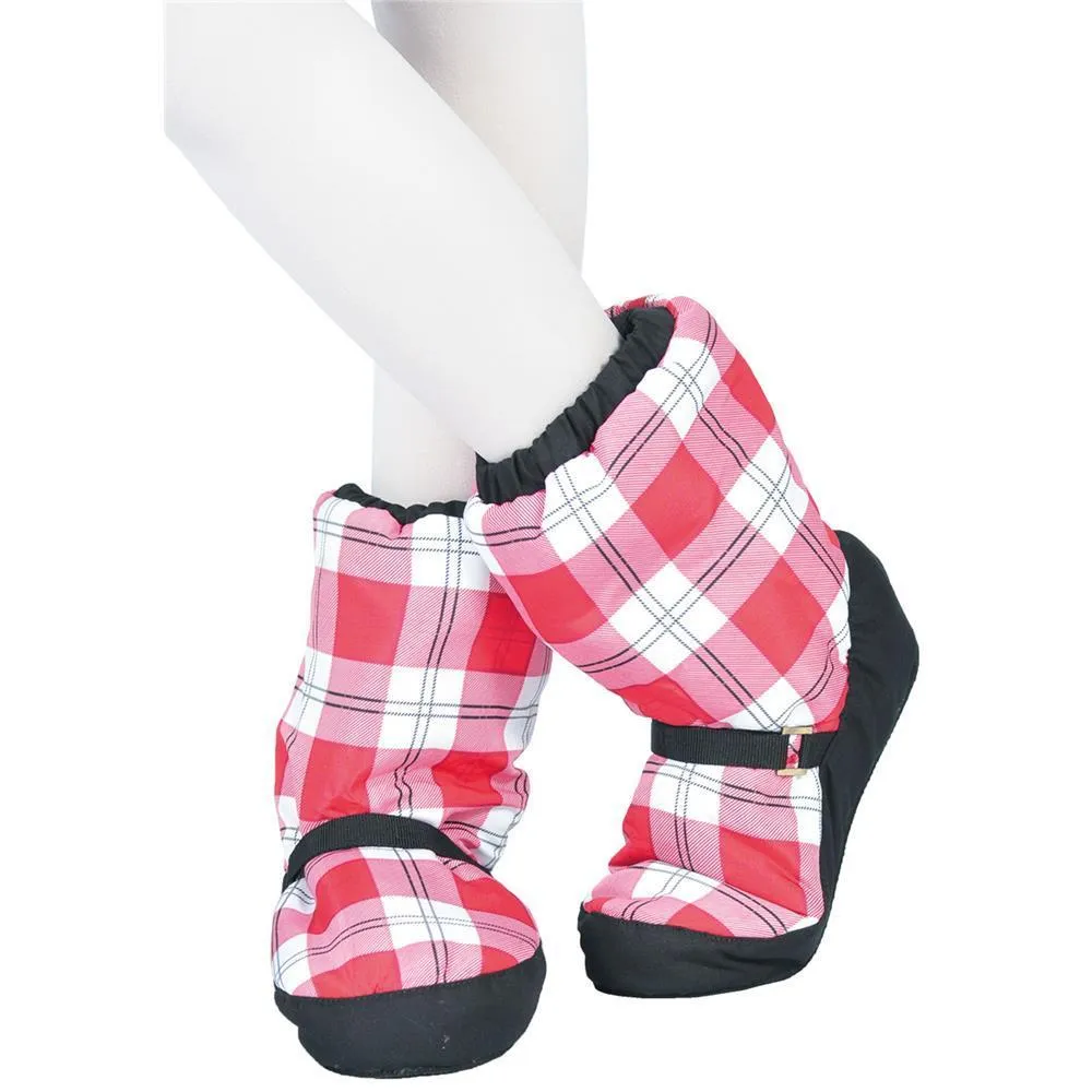 Snuggle Boots Tartan Red