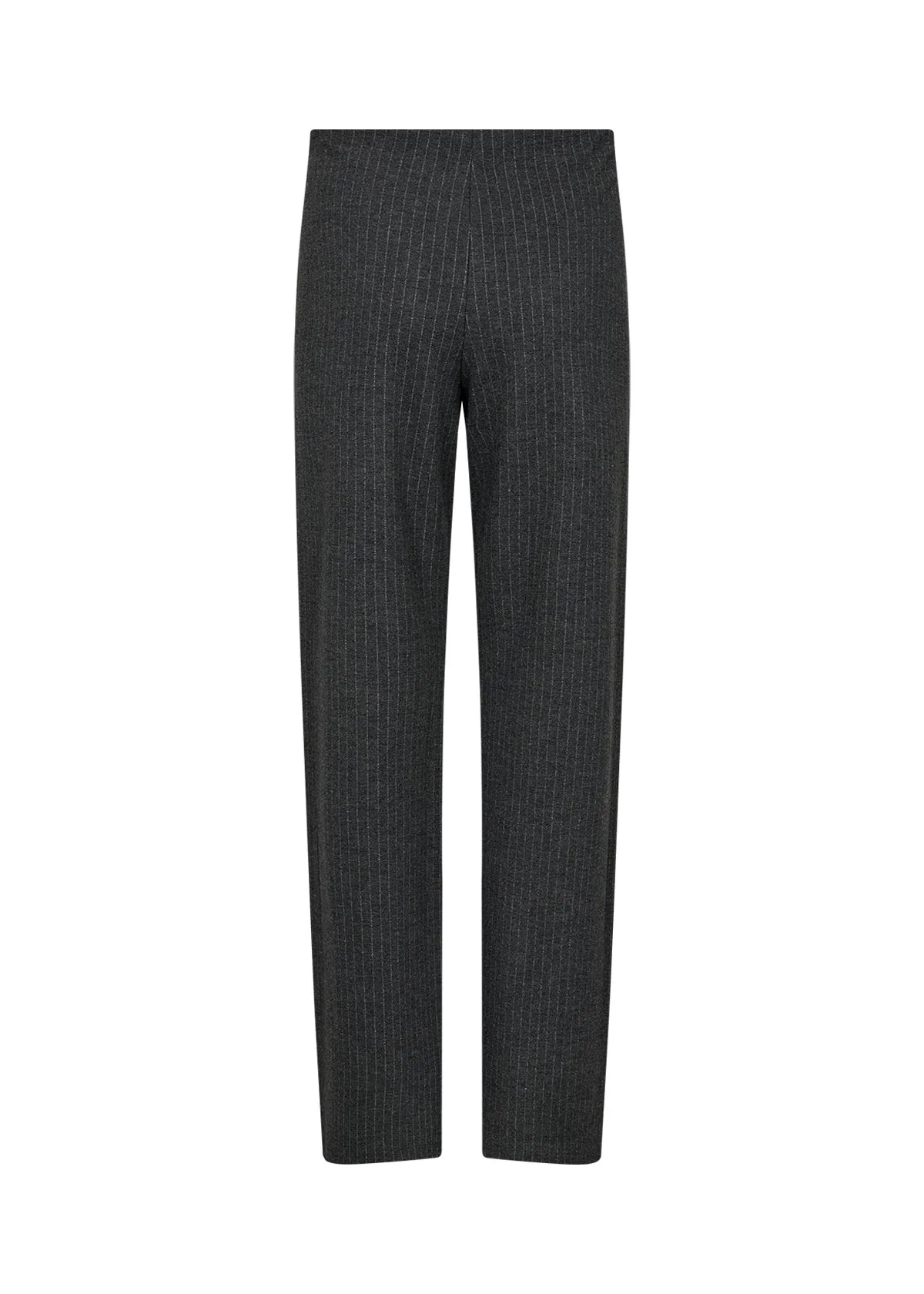 Soya Concept Iva 2 Pinstripe Trousers Dark Grey Melange