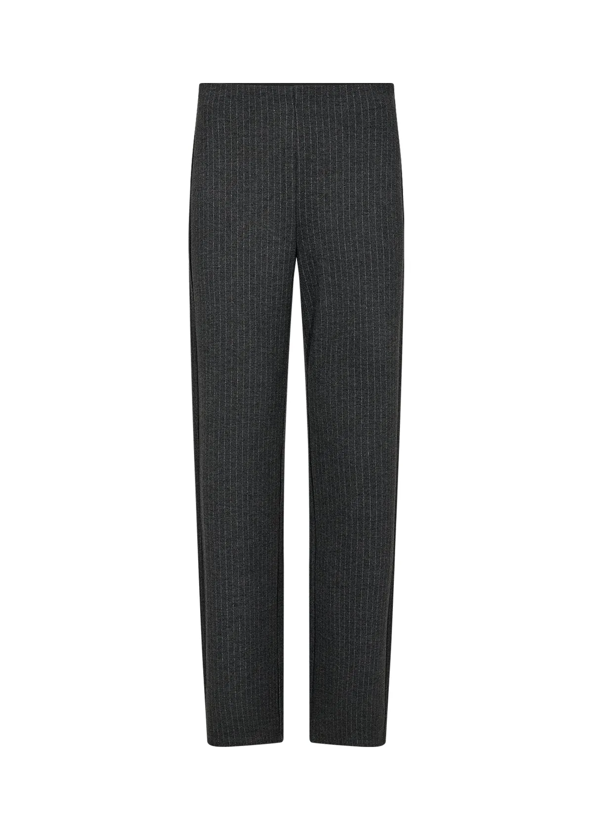 Soya Concept Iva 2 Pinstripe Trousers Dark Grey Melange