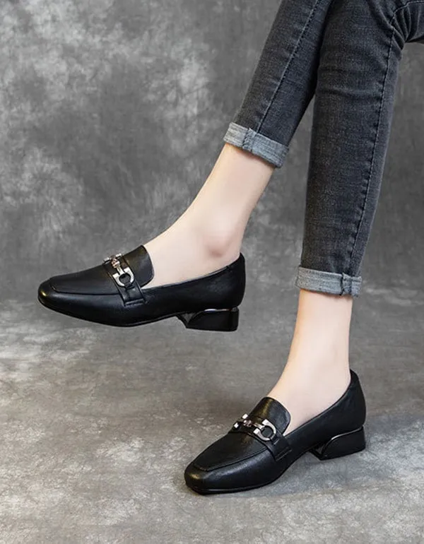 Spring Comfortable Retro Leather Women's Shoes