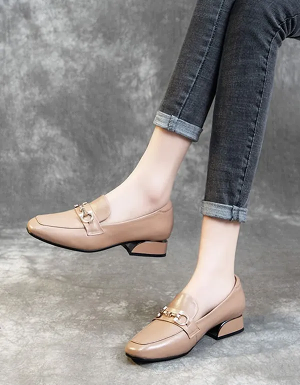 Spring Comfortable Retro Leather Women's Shoes