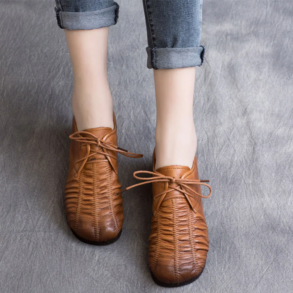 Spring Handmade Cow Tendon Bottom Retro Shoes | Gift Shoes