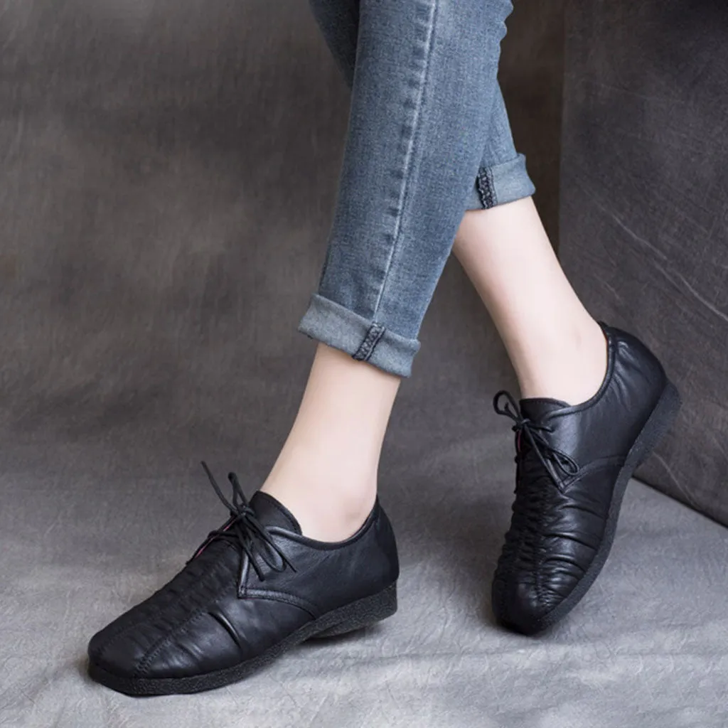 Spring Handmade Cow Tendon Bottom Retro Shoes | Gift Shoes