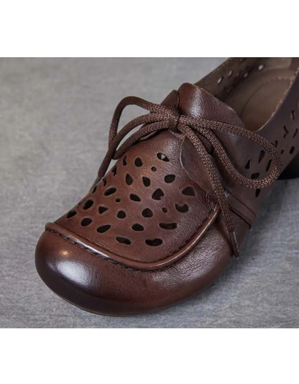 Spring Soft Leather Handmade Retro Flat Shoes