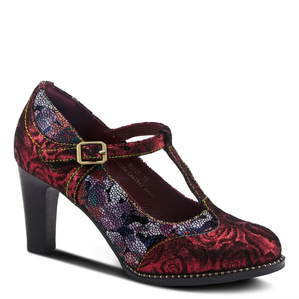 Spring Step Shoes L'Artiste Mazie Women's Floral T-Bar Shoes