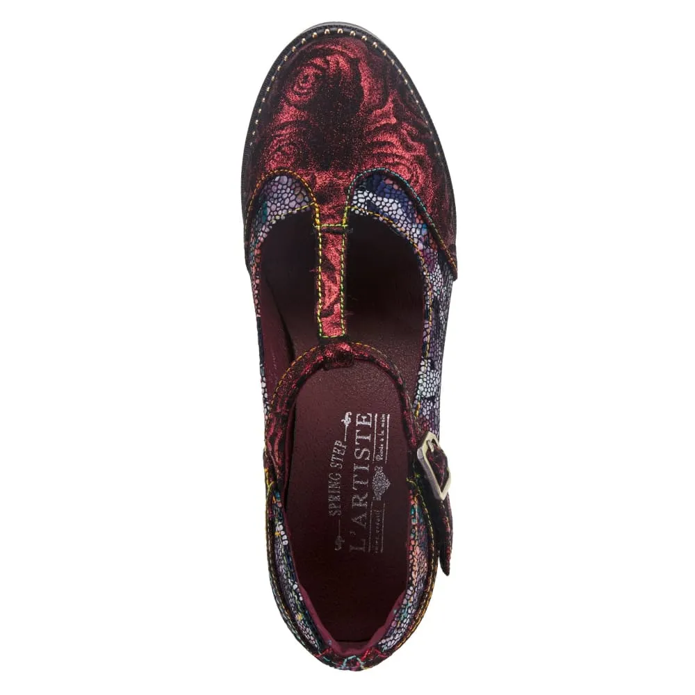 Spring Step Shoes L'Artiste Mazie Women's Floral T-Bar Shoes