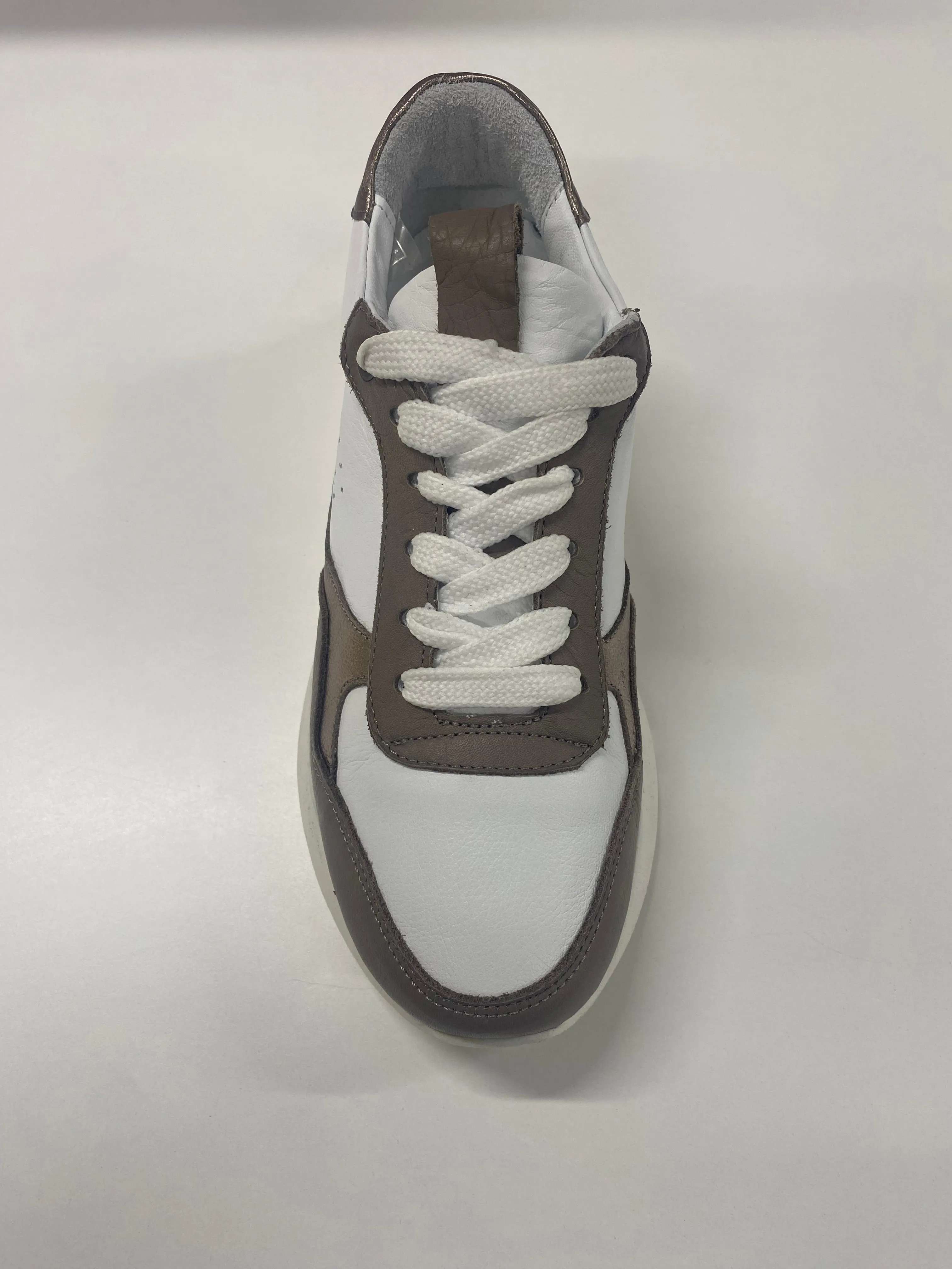 St Kilda - Leather Sneaker - Stone Mix