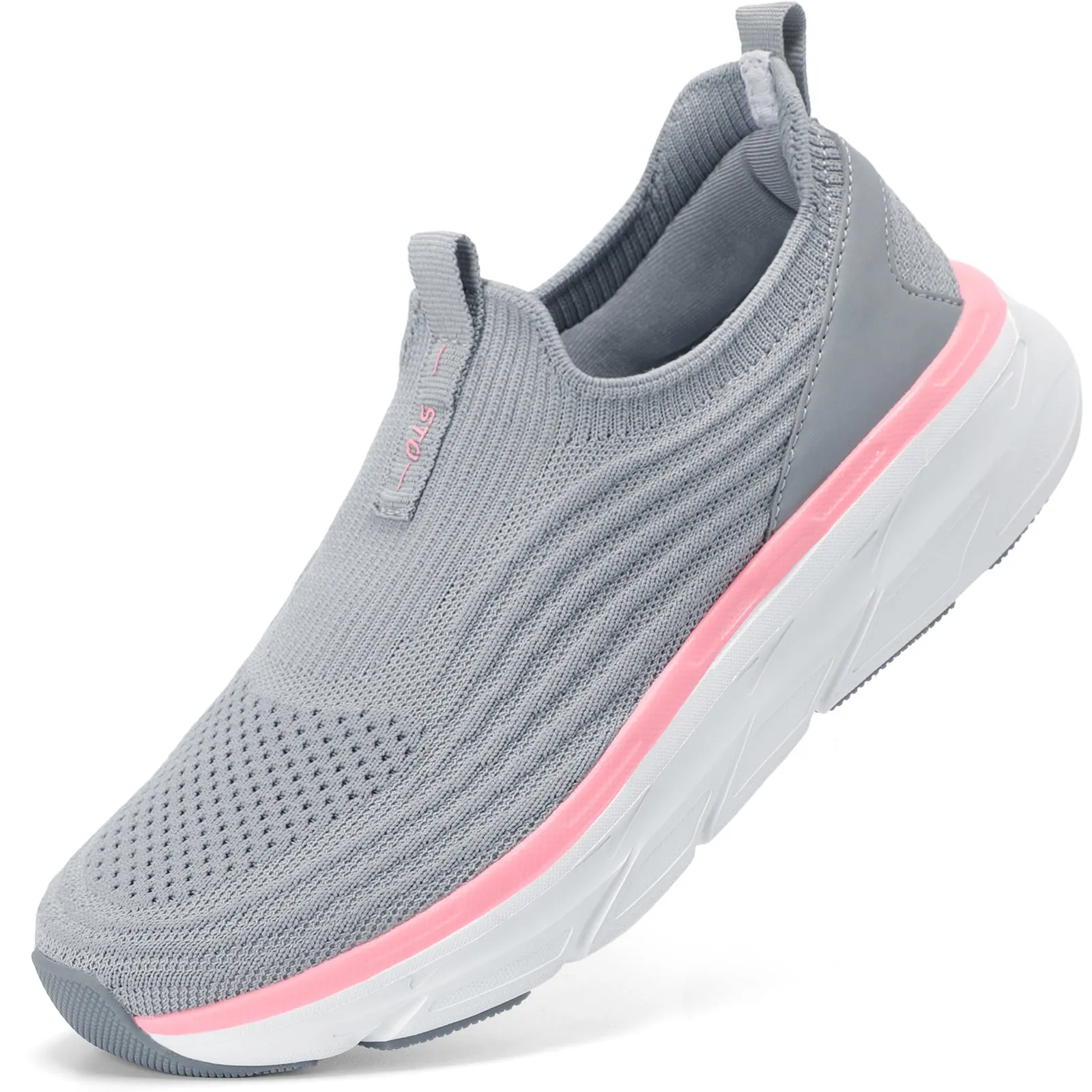 STQ Women's Slip On Walking Tennis Shoes Cushion Comfortable Orthopedic Sneakers Breathable Non-Slip Athletic Gym Workout Shoe