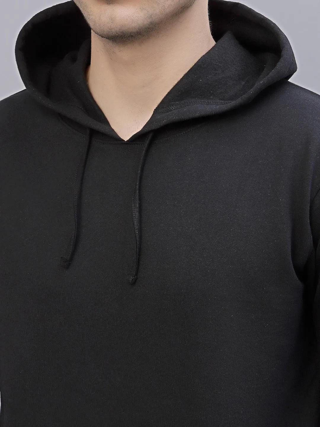 Style Quotient Men Black Hooded Sweatshirt