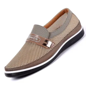 Summer Breathable Mesh Casual Slip On Flat Shoes