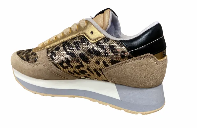 SUN68 sneakers da donna Kate Animalier Z31219 16 beige