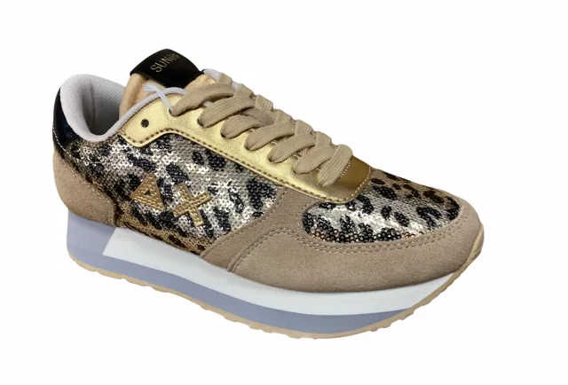 SUN68 sneakers da donna Kate Animalier Z31219 16 beige