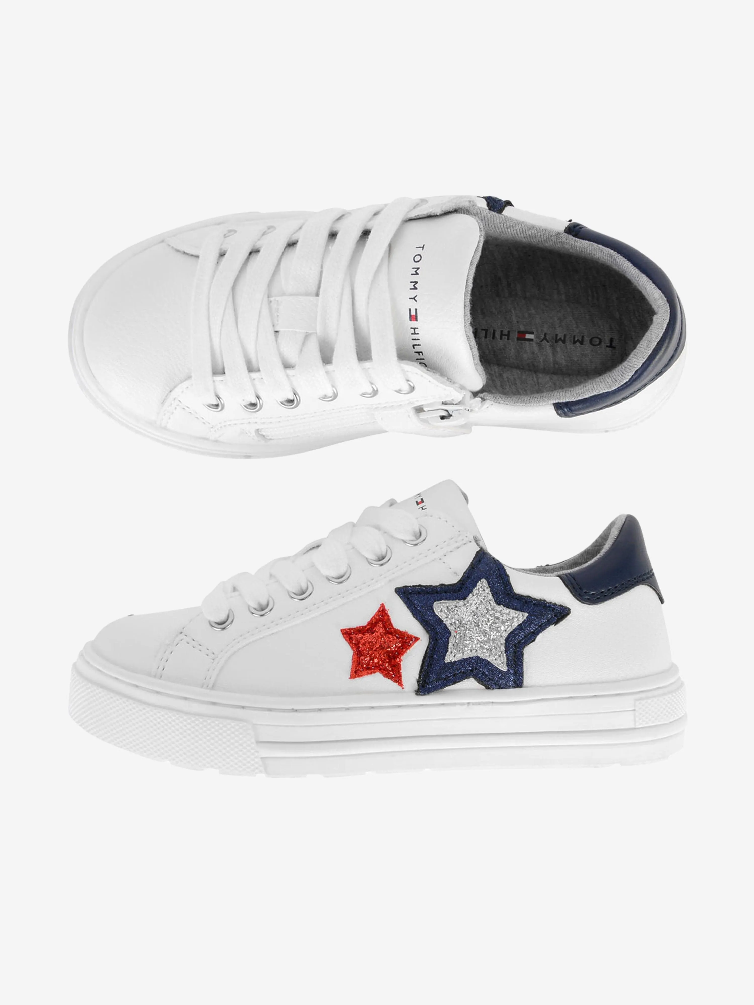 Tommy Hilfiger Girls Trainers - Blue & Red Star Trainers