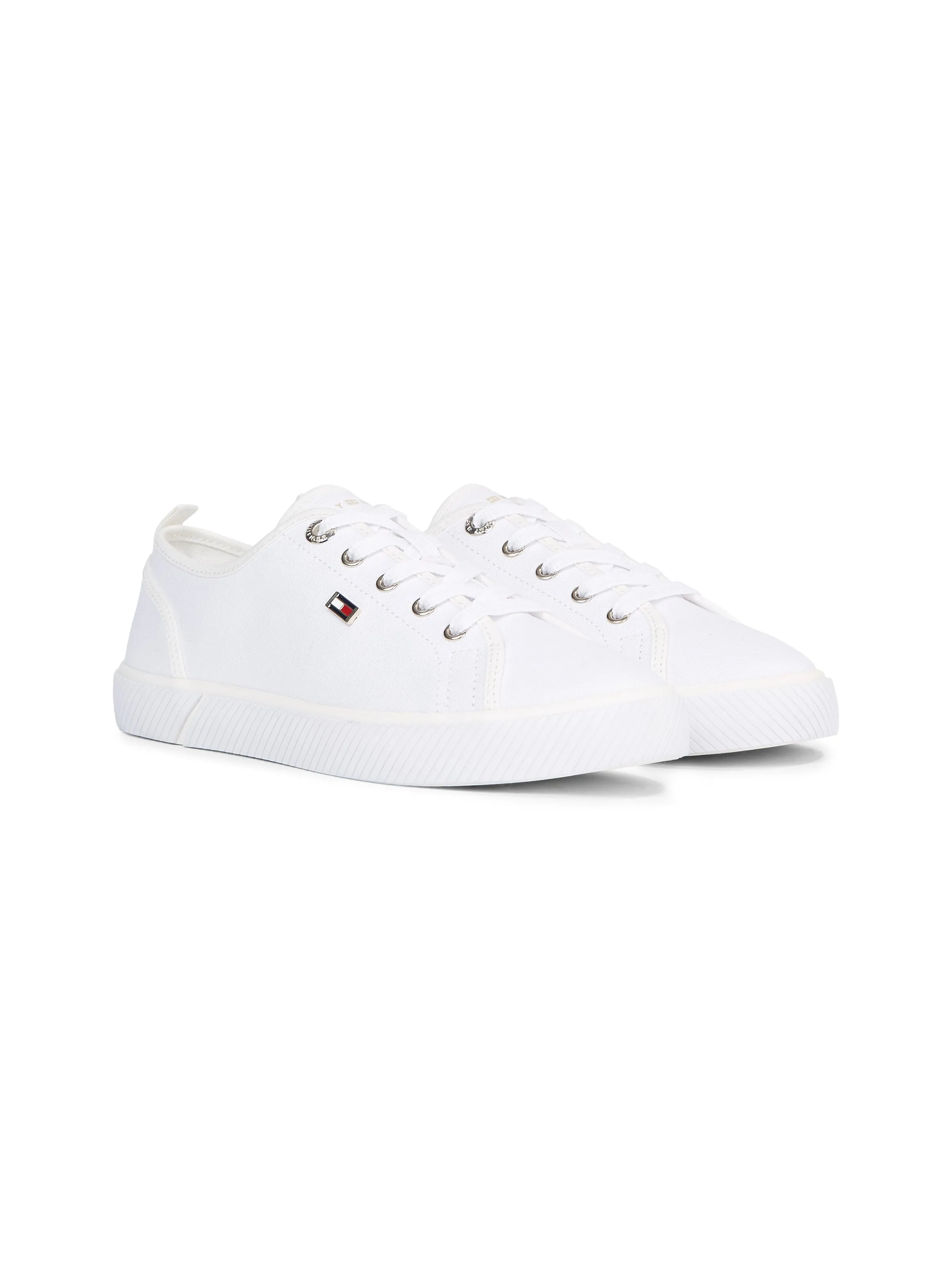 Tommy Hilfiger Womens Vulc Canvas Sneaker White