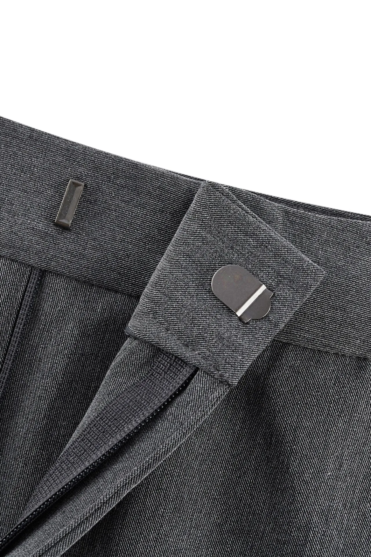 Twill Ankle Cigarette Suit Pants