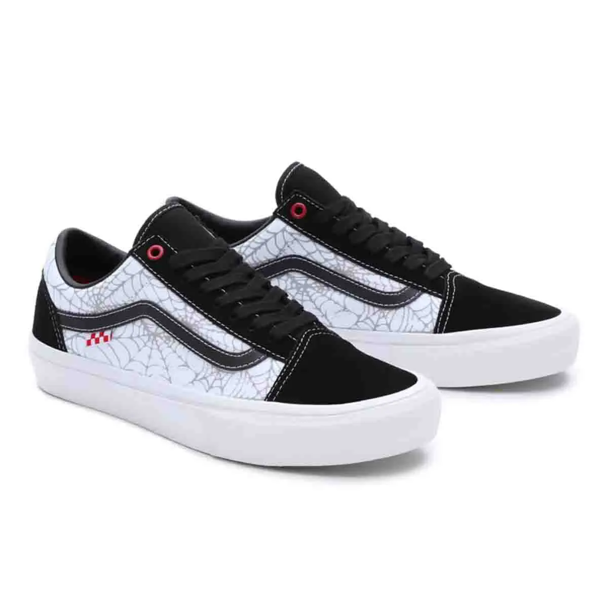 Vans - Black Widow Spider Skate Old Skool Shoes Black/Red/White