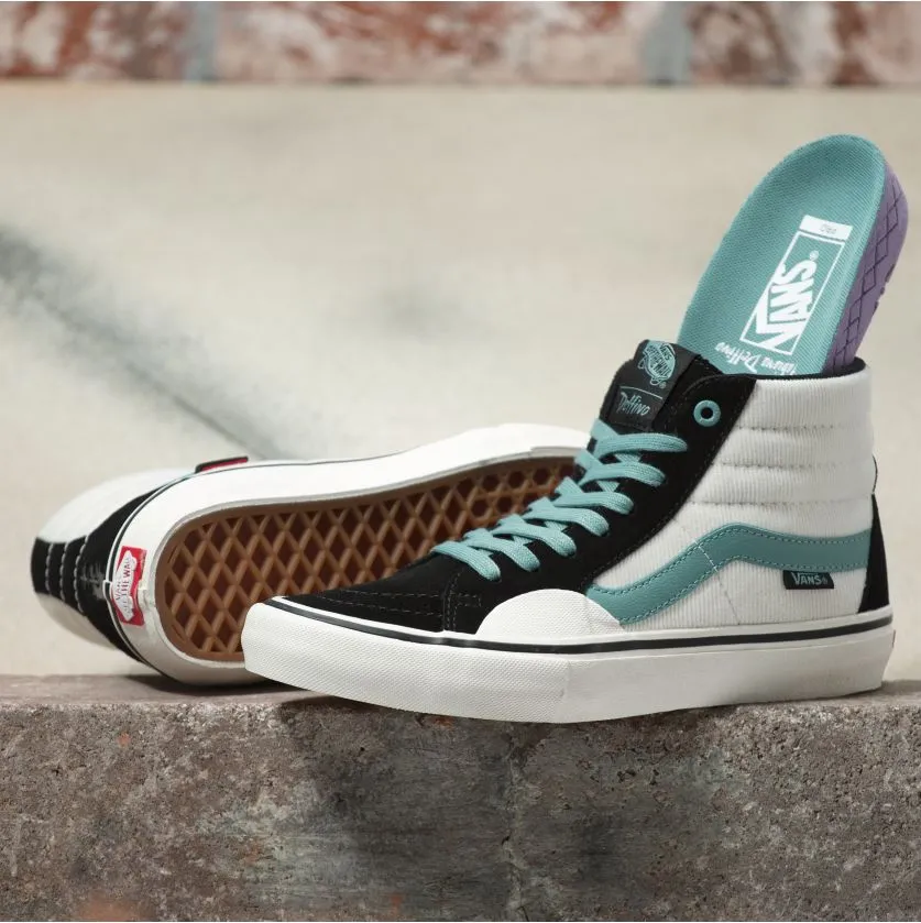 Vans Sk8-Hi Pro Skateboard Shoe - (Fabiana Delfino)Black/Oil Blue