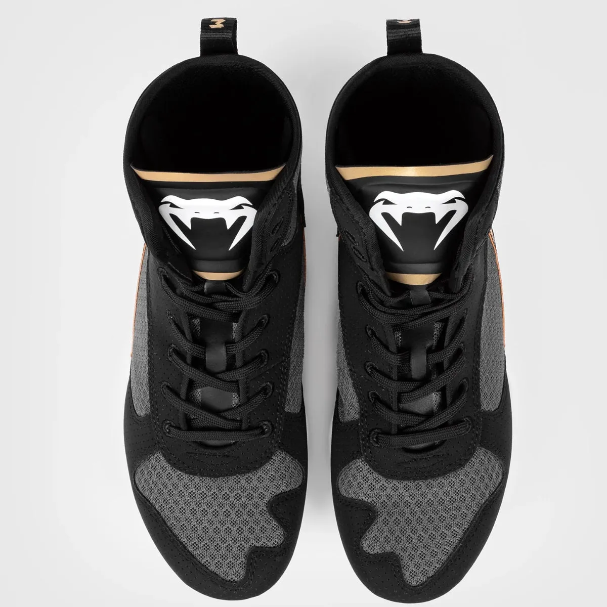 Venum Elite Boxing Shoes Black/White/Gold