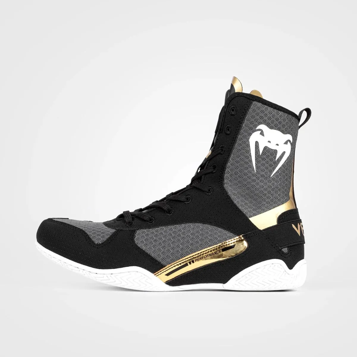 Venum Elite Boxing Shoes Black/White/Gold