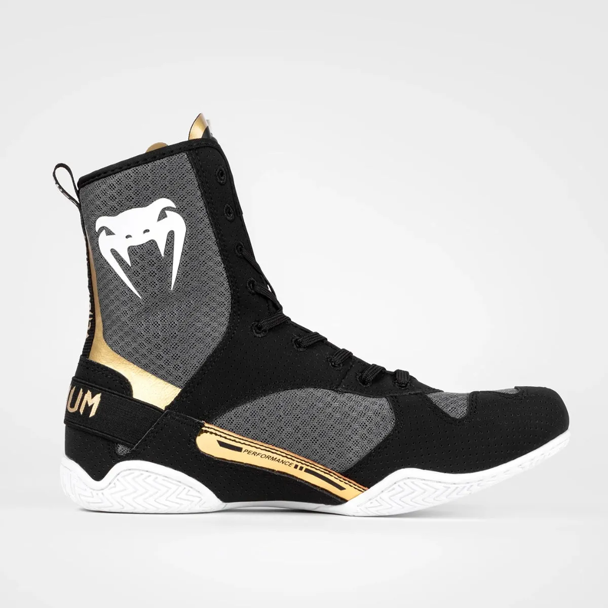 Venum Elite Boxing Shoes Black/White/Gold