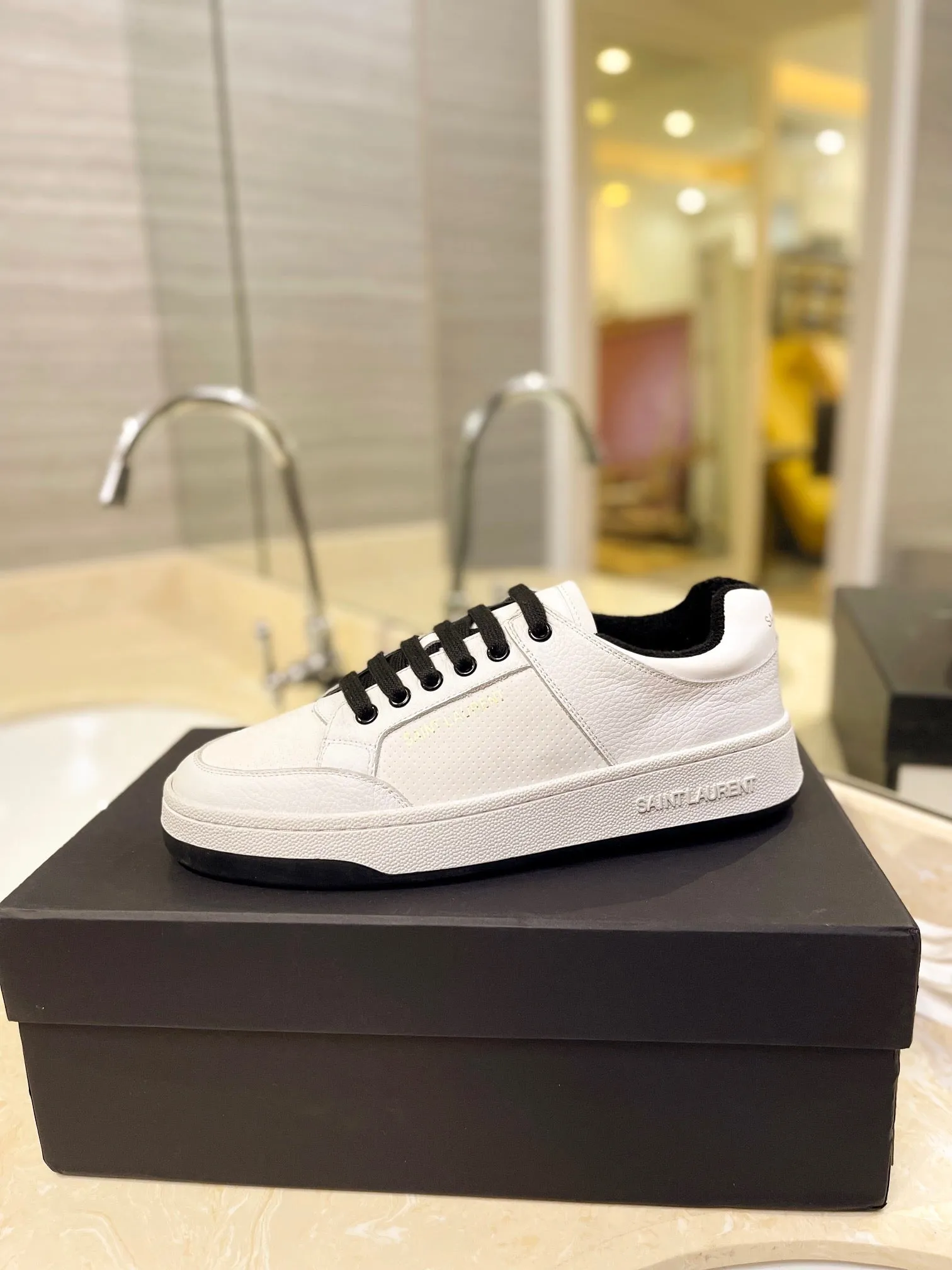 VSL Black and White Leather Sneakers-165