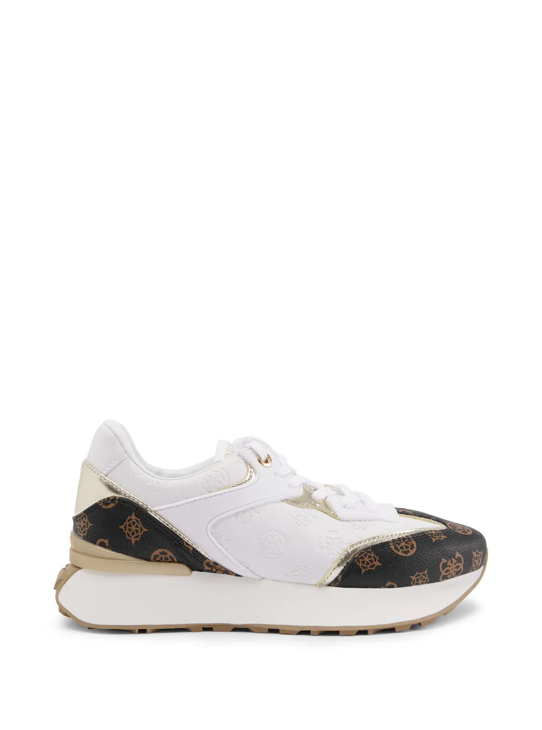 White Luchia Logo Low Top Sneakers