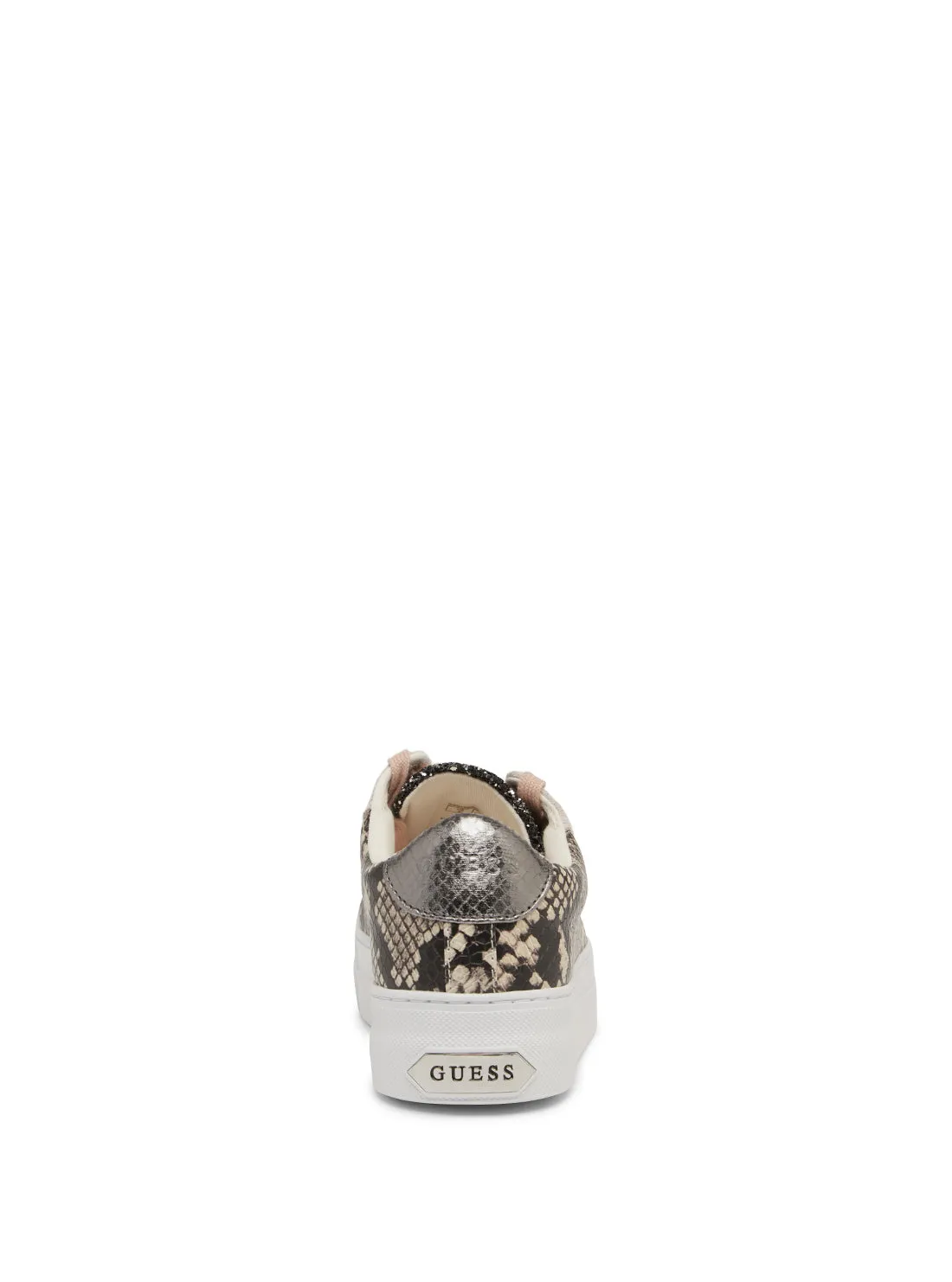 White Snake Print Garmini Low Top Sneakers