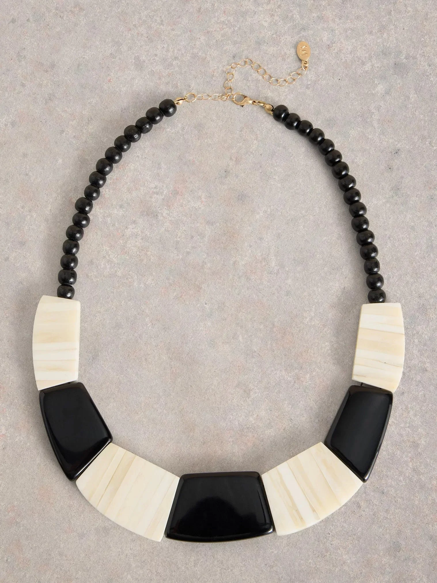 White Stuff Wallflower Mixed Necklace Black MLT